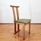 Mid-Century Modern Dining Chairs in Wood and Vervet Chairs, Italy, 1980s, Set of 4 8