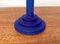 Postmoderner Blauer Glas Kerzenhalter, 1990er 3