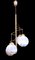 Satin-Finished Brass and Murano Glass Chandelier attributed to Mazzega, 1965 7