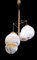 Satin-Finished Brass and Murano Glass Chandelier attributed to Mazzega, 1965, Image 6