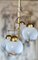 Satin-Finished Brass and Murano Glass Chandelier attributed to Mazzega, 1965, Image 3