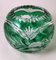 Biedermeier Style Bohemia Cut and Ground Green Crystal Ball Vase, 1947, Image 2