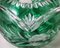 Böhmische geschliffene und geschliffene grüne Kristallkugelvase im Biedermeier Stil, 1947 9