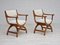 Danish Model Kurul Armchairs in Oak and Sheepskin by Henning Kjærnulf, 1960s, Set of 2 29