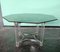 Italian Octagonal Acrylic Glass and Glass Dining Table with Brass Details,1970 1