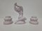 Steinggut Figure with Candleholders by Lauritz Adolph Hjorth, Denmark, 1960s, Set of 3 1