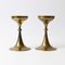 Vintage Danish Brass Candleholders from Hyslop, Set of 2 2