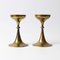 Vintage Danish Brass Candleholders from Hyslop, Set of 2, Image 2