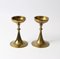 Vintage Danish Brass Candleholders from Hyslop, Set of 2, Image 1