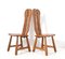 Brutalist Oak Dining Room Chairs by Kunstmeubelen De Puydt, Belgium, 1970s, Set of 7 6
