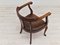 Vintage Scandinavian Armchair in Leather and Oak, 1950s 12