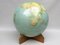 Cardboard Rolling Globe on Wooden Base, 1950s 4