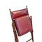 Campaign Safari Folding Chair in Faux Bamboo and Red Skai 2