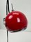 Space Age Eyeball Table Lamp in Chromed and Red Steel, Italy, 1970s, Image 14