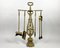 Baroque Fireplace Bronze Accessories and Forged Stand, Set of 5 1
