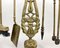 Baroque Fireplace Bronze Accessories and Forged Stand, Set of 5 5