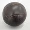 Großer Vintage Medizinball aus schwarzem Leder, 1930er 2
