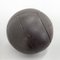 Großer Vintage Medizinball aus schwarzem Leder, 1930er 3