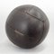 Großer Vintage Medizinball aus schwarzem Leder, 1930er 6