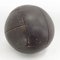 Large Vintage Black Leather Medicine Ball, 1930s 5