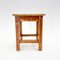 Square Wooden Stool with Original Paint, Czechoslovakia, 1950s, Image 3