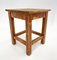 Square Wooden Stool with Original Paint, Czechoslovakia, 1950s 9