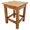 Square Wooden Stool with Original Paint, Czechoslovakia, 1950s, Image 1