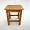 Square Wooden Stool with Original Paint, Czechoslovakia, 1950s, Image 2