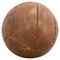 Medecine Ball Vintage en Cuir Marron, 1930s 1