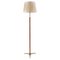 Lampadaire Scandinave Mid-Century en Laiton et Cuir, 1960s 1