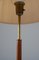 Lámpara de pie escandinava Mid-Century de latón y cuero, años 60, Imagen 4