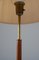 Mid-Century Scandinavian Floor Lamp in Brass and Leather, 1960s, Image 4