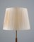 Skandinavische Mid-Century Stehlampe aus Messing & Leder, 1960er 3