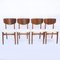 Mid-Century Afromosia Dining Chairs with Boucle Upholstery, 1960s, Set of 4 1