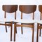 Mid-Century Afromosia Dining Chairs with Boucle Upholstery, 1960s, Set of 4, Image 8