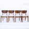 Mid-Century Afromosia Dining Chairs with Boucle Upholstery, 1960s, Set of 4, Image 4