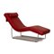 680 Chaise Lounge in Red Leather by Rolf Benz 1