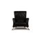 322 Armchair with Stool in Black Leather by Rolf Benz, Set of 2 13