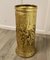 Arts and Crafts Embossed Brass Umbrella Stand, 1930 4