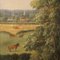 Artista della scuola inglese, Paesaggio con edifici e animali, metà XIX secolo-1900, olio su tela, con cornice, Immagine 5