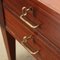 Italian Mahogany Desk with Side Drawers, 1950s, Image 5