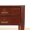 Italian Mahogany Desk with Side Drawers, 1950s 4