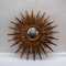 Large Sunburst Wall Mirror in Gold-Plated Wood, 1930s 3