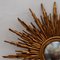 Large Sunburst Wall Mirror in Gold-Plated Wood, 1930s 4