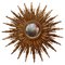 Large Sunburst Wall Mirror in Gold-Plated Wood, 1930s 2