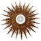 Large Sunburst Wall Mirror in Gold-Plated Wood, 1930s 1