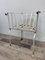 19th Century English Wrought Iron Garden Chair with Rounded Back 6