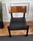 Italian Upholstered Walnut Dining Chairs, 1950s, Set of 6, Image 4