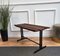 Italian Wooden Slat Bench with Metal Base and Brass Feet, 1970s, Image 6
