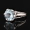 Bague Solitaire Aigue-marine 3.25 Carats en Or Blanc 18 Carats, France, 1950s 7